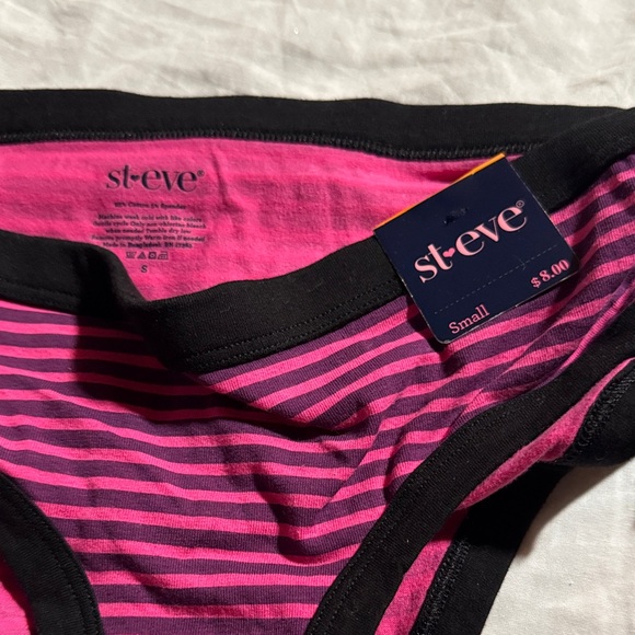 Steve Women's Striped and Solid Panties Set - Pink, Green, Gray - Picture 2 of 4